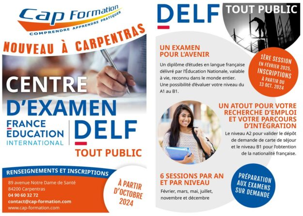 Centre Examen DELF Cap Formation Carpentras